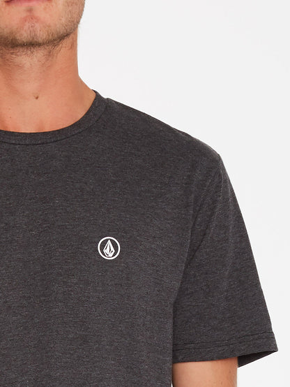 T-shirt Circle Blanks - HEATHER BLACK