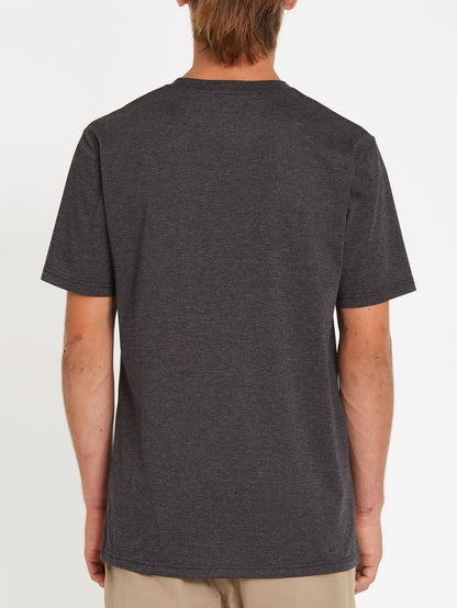 T-shirt Circle Blanks - HEATHER BLACK