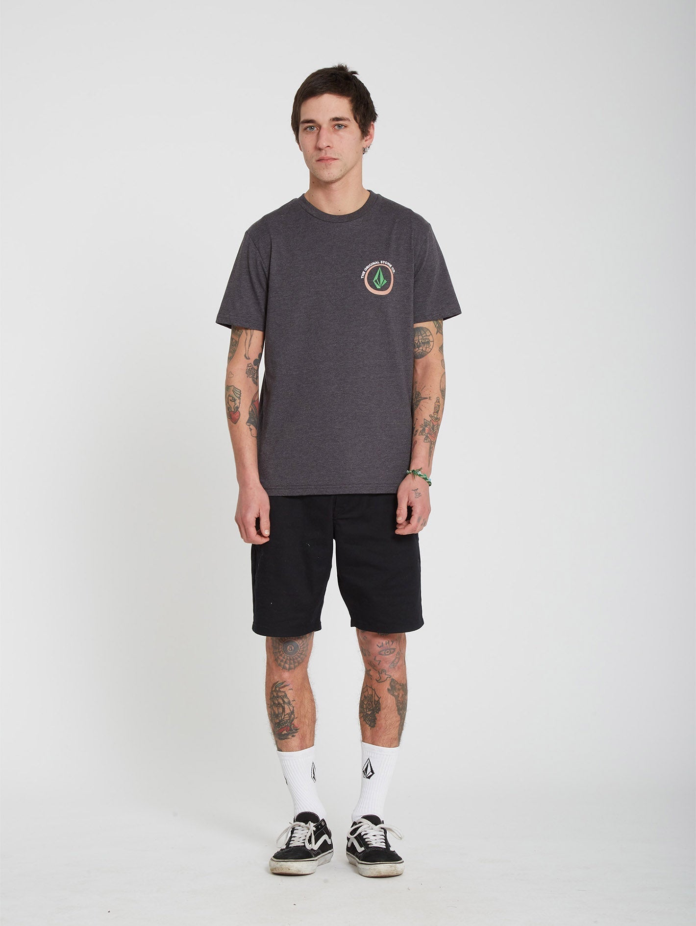 Fisheye Heather T-shirt - HEATHER BLACK