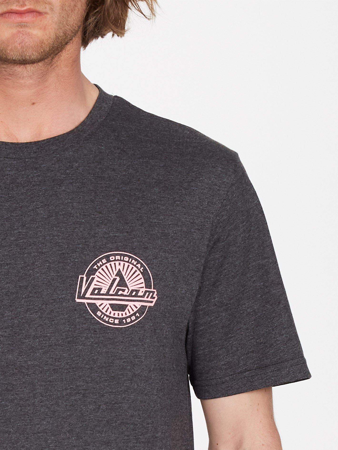 T-Shirt mit Initialen - SCHWARZ MELIERT