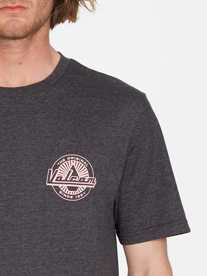 T-Shirt mit Initialen - SCHWARZ MELIERT