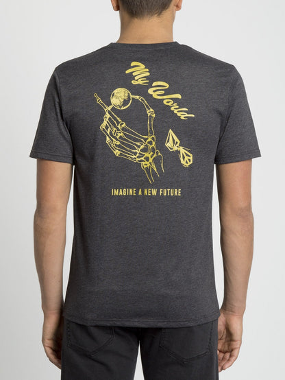 My World T-Shirt - Heather Black