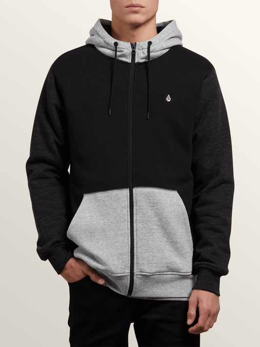 Sweat Sngl Stn Lined Zip - Black Combo