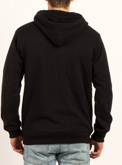 Sweat Sngl Stn Lined Zip - Black