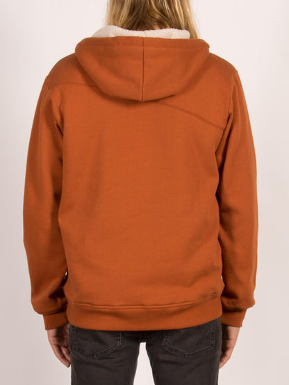 Sweat Sngl Stn Lined Zip - Copper