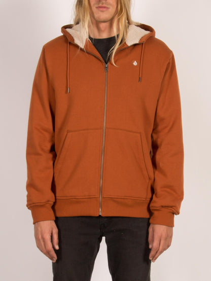 Sweat Sngl Stn Lined Zip - Copper