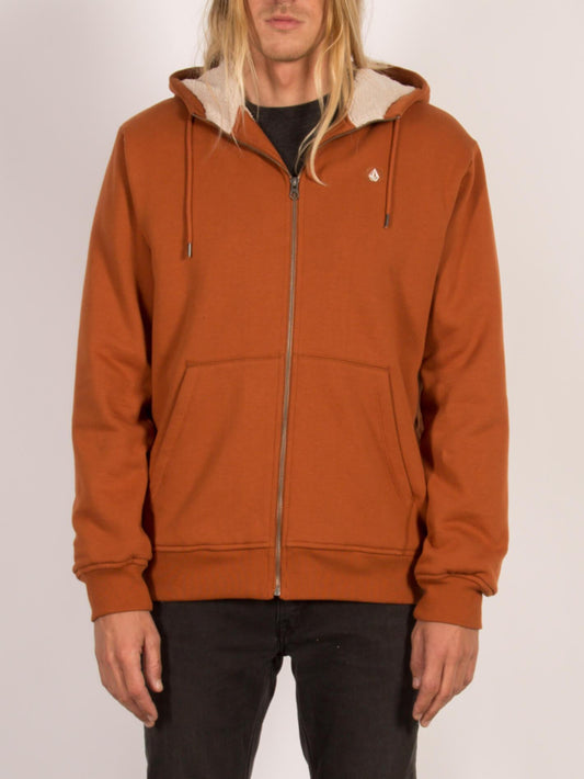 Sweat Sngl Stn Lined Zip - Copper