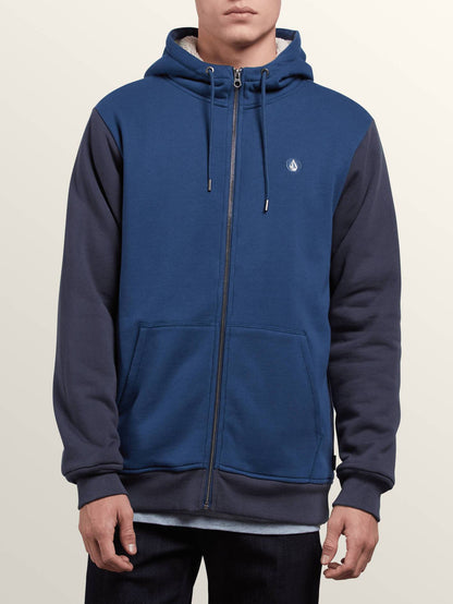 Sweat Sngl Stn Lined Zip - Matured Blue