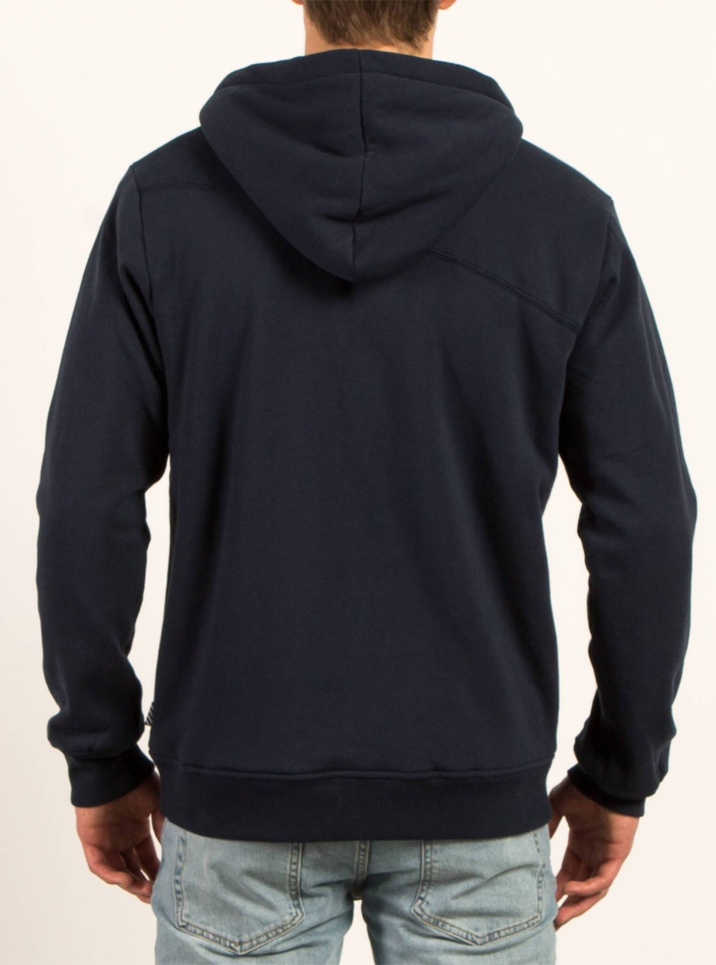 Sngl Stn Gefüttertes Sweatshirt mit Reißverschluss - Marineblau