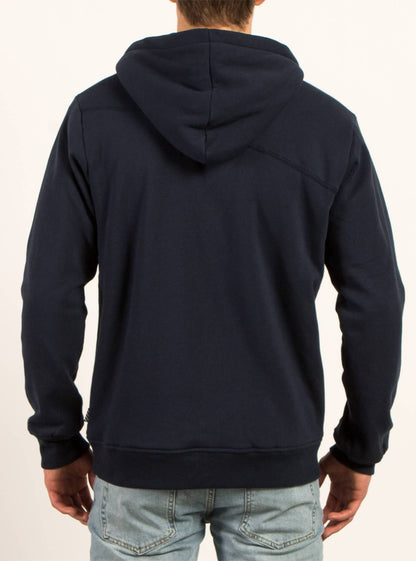 Sngl Stn Gefüttertes Sweatshirt mit Reißverschluss - Marineblau