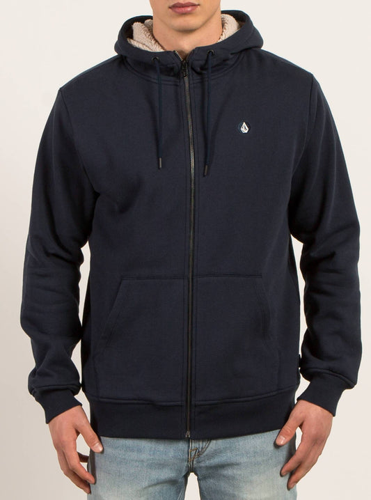 Sweat Sngl Stn Lined Zip - Navy