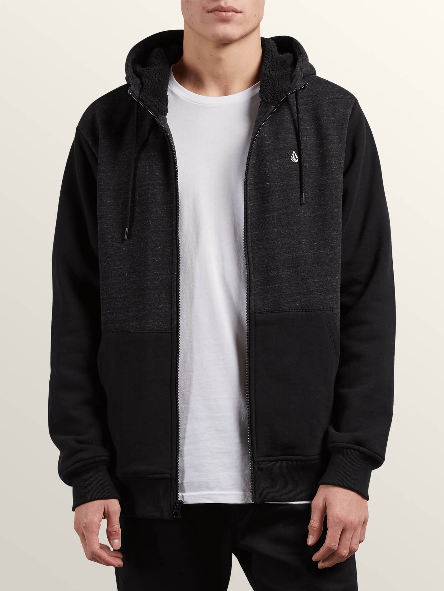 Sweat Sngl Stn Lined Zip - Sulfur Black