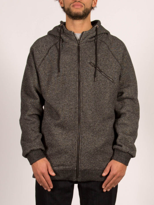 Sweatshirt zippé à capuche Static Stone - Black