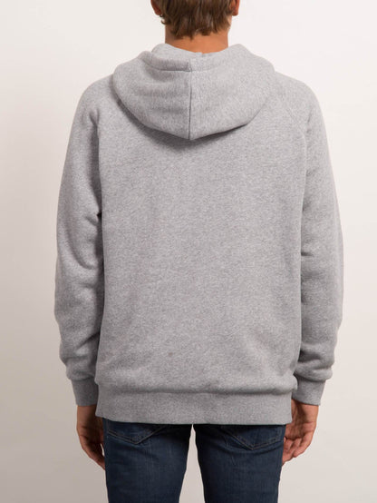 Static Stone Hooded Zip-Up Sweatshirt - Grey