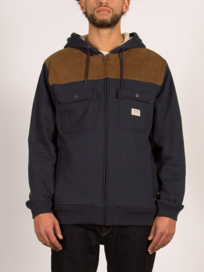 Louie II Kapuzenpullover mit Reißverschluss - Schlamm