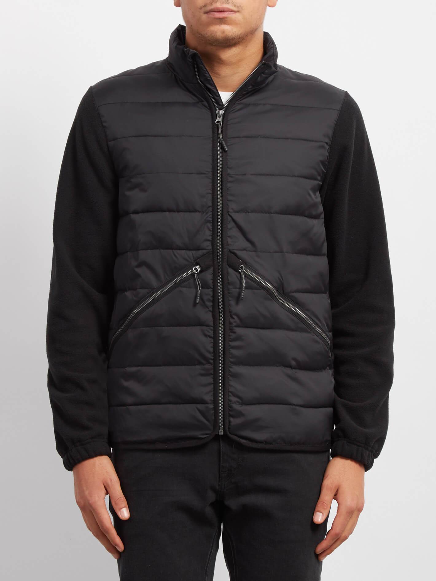 Foley Sweatshirt mit Reißverschluss - Schwarz