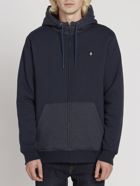 Sweat à capuche Single Stone Lined Zip - Navy