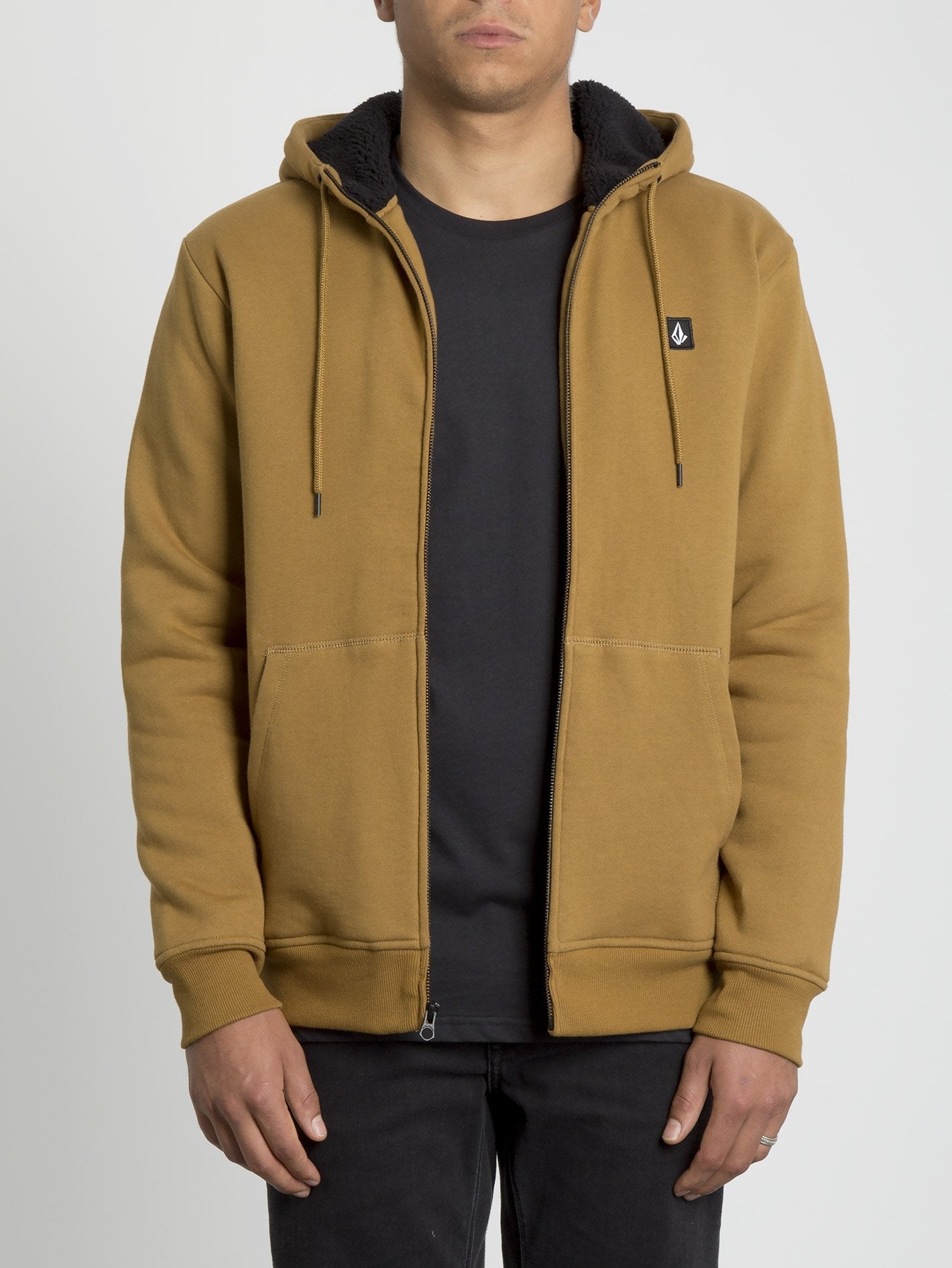 Sweat à capuche Single Stone Lined Zip - Rust