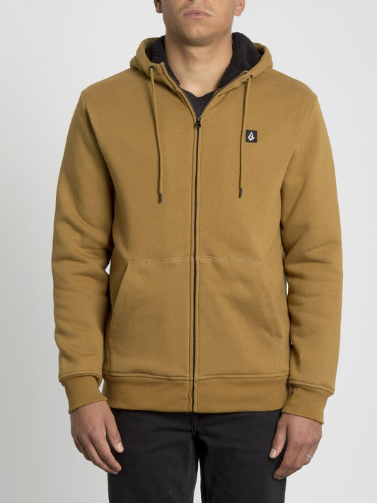 Sweat à capuche Single Stone Lined Zip - Rust