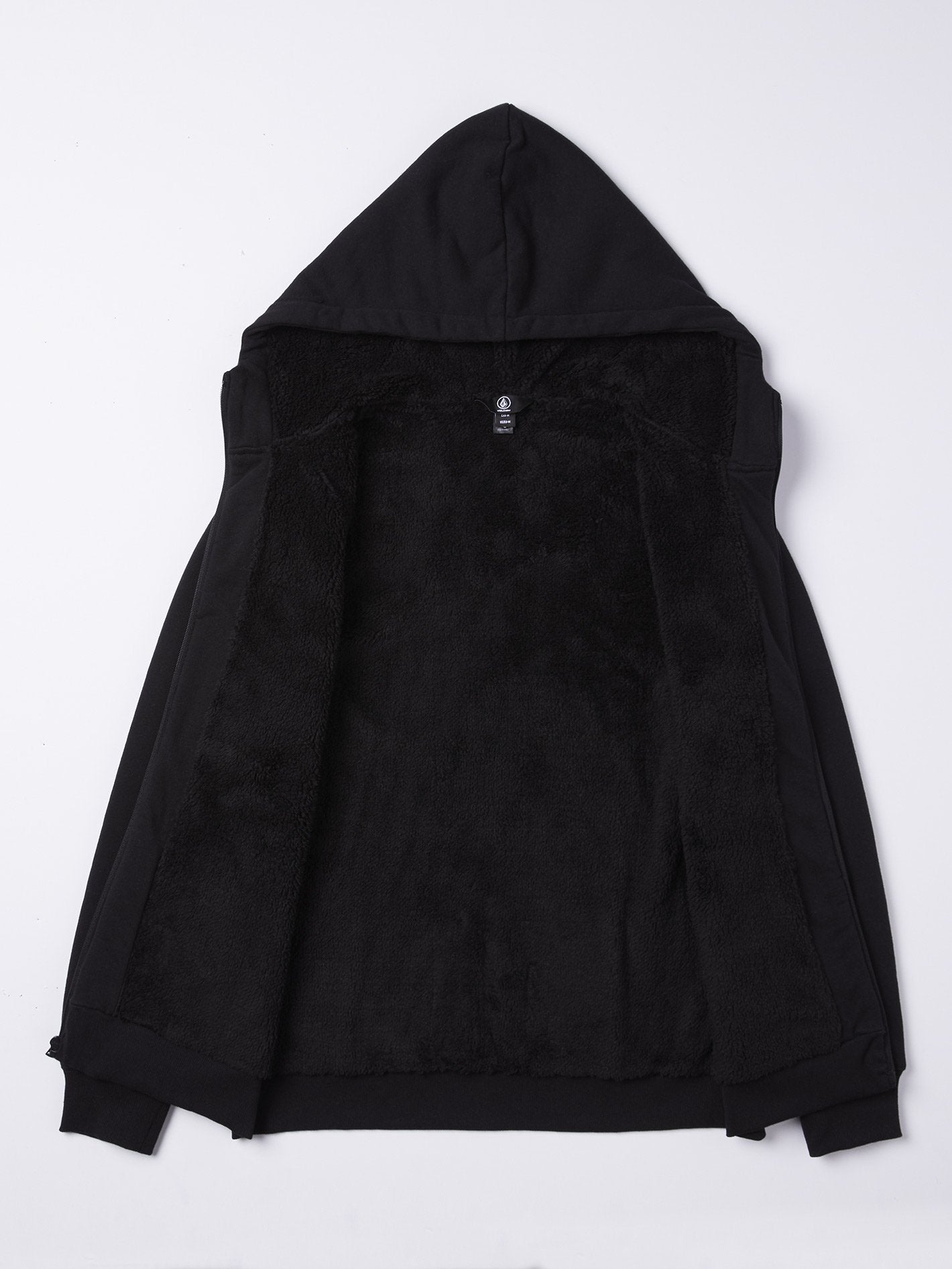 Sweat à capuche Stone Lined Zip - Black
