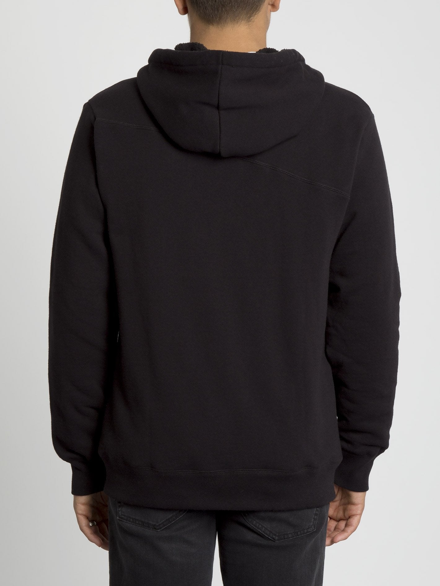 Sweat à capuche Stone Lined Zip - Black