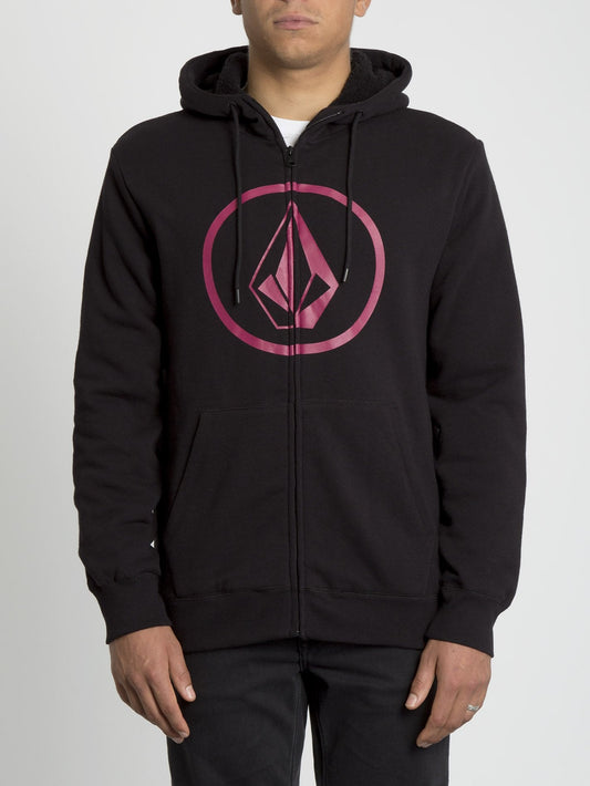 Sweat à capuche Stone Lined Zip - Black