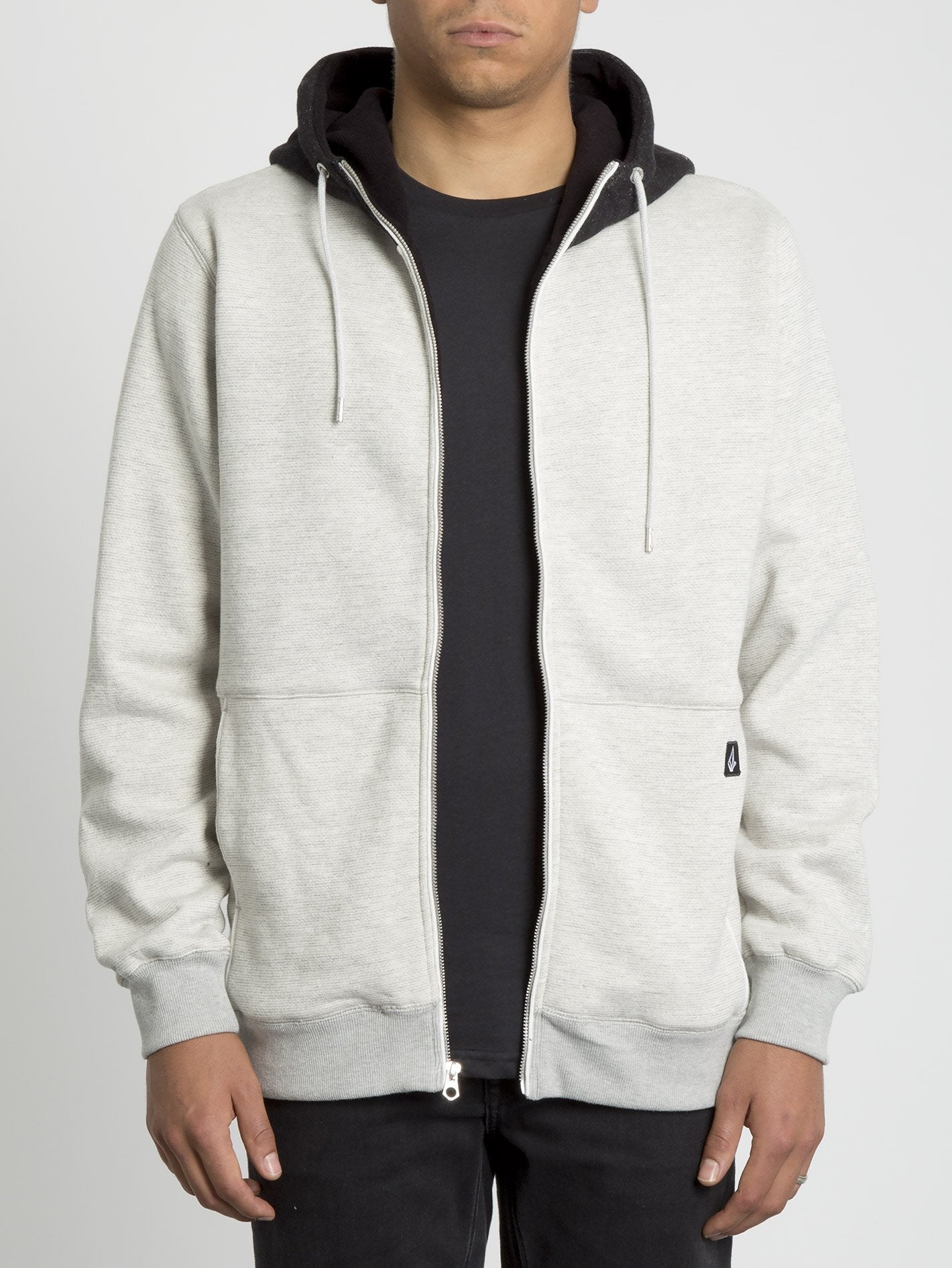 Drastic Stone Lined Zip Hoodie - Heather Gray