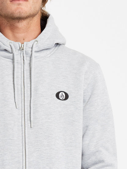 Sweat à capuche zippé doublé Single Stone - HEATHER GREY
