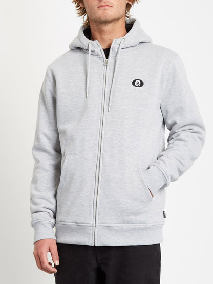 Sweat à capuche zippé doublé Single Stone - HEATHER GREY