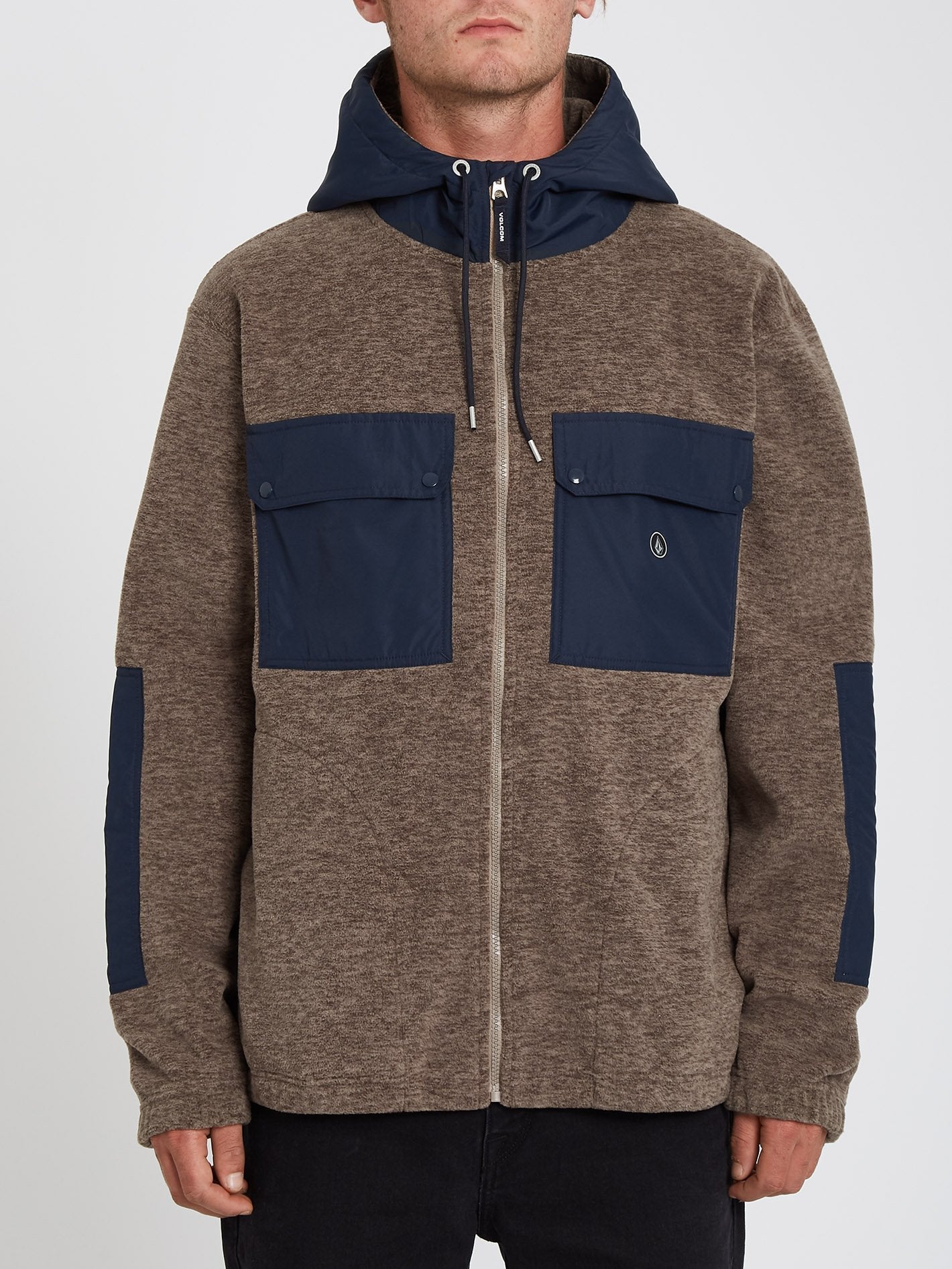 Sweat à Capuche Zippé Doublé Yzzolater - DARK TAUPE