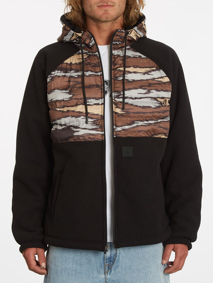 Sweat à capuche zippé Muzzer Tripper - BARK BROWN