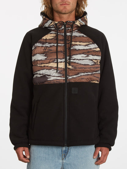 Sweat à capuche zippé Muzzer Tripper - BARK BROWN