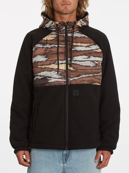 Sweat à capuche zippé Muzzer Tripper - BARK BROWN