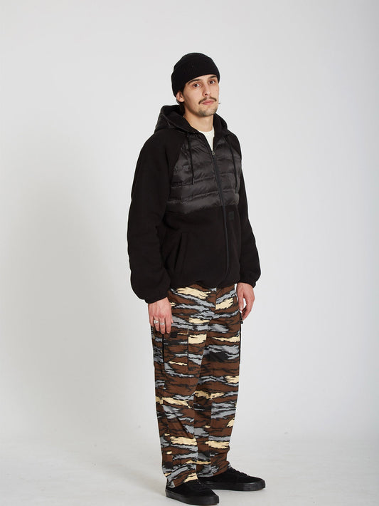Sweat à capuche zippé Muzzer Tripper - BLACK