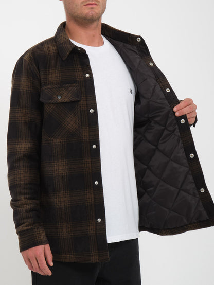 Bowered Fleece Overshirt - BISON
