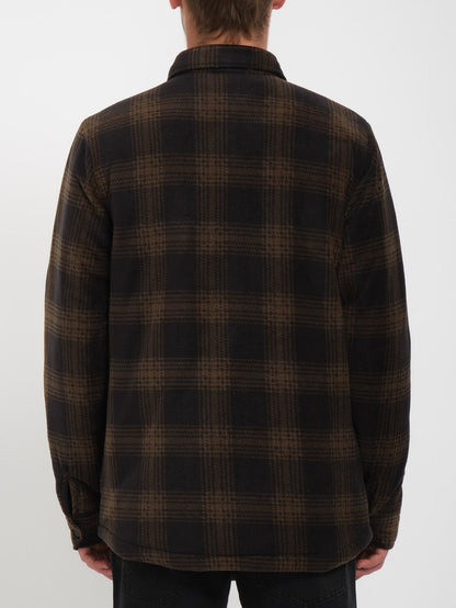 Bowered Fleece Overshirt - BISON