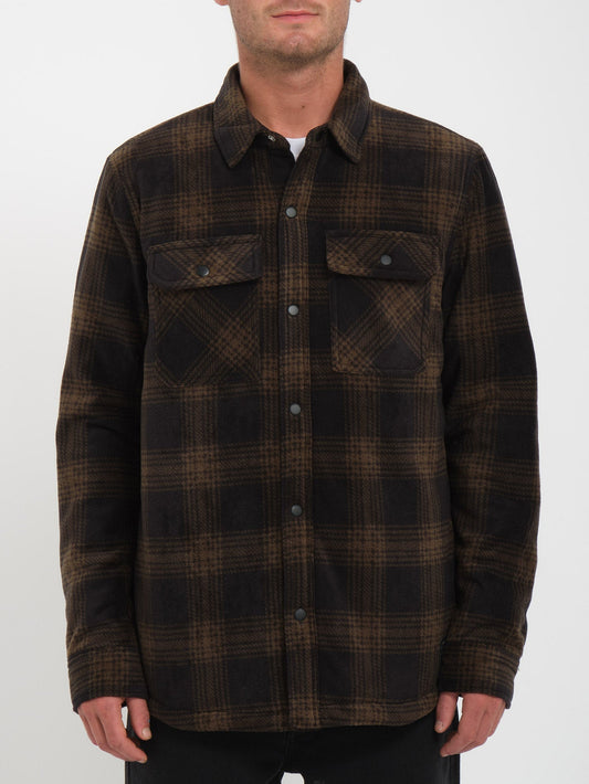 Bowered Fleece-Überhemd - BISON
