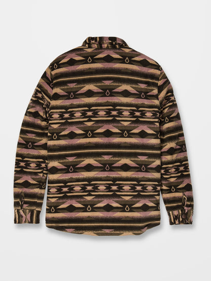 Bowered Fleece-Überhemd - MILITÄR
