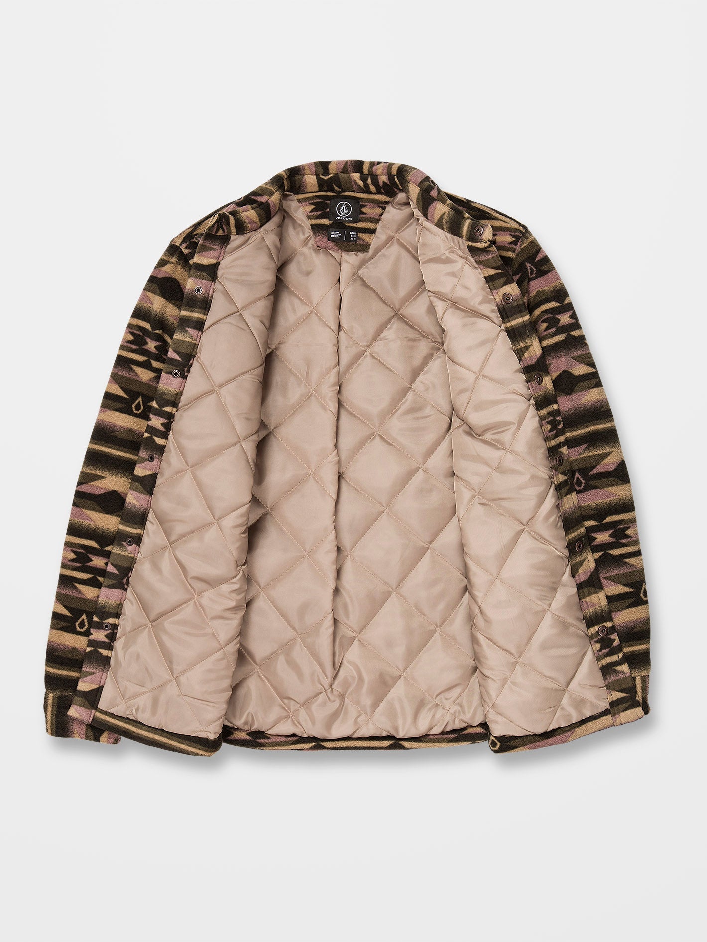 Bowered Fleece-Überhemd - MILITÄR
