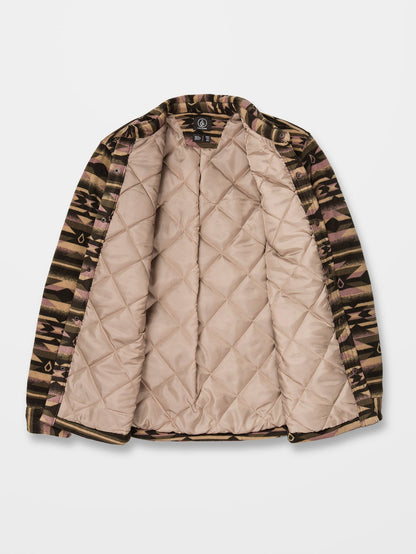 Bowered Fleece-Überhemd - MILITÄR