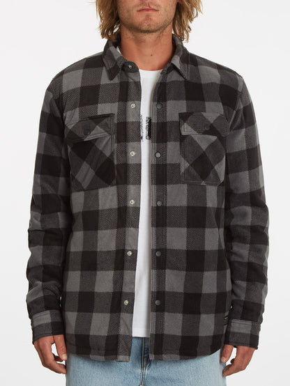 Bowered Fleece Overshirt - PEWTER