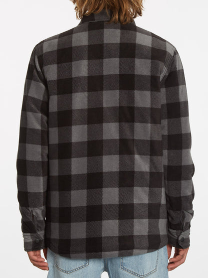 Bowered Fleece Overshirt - PEWTER