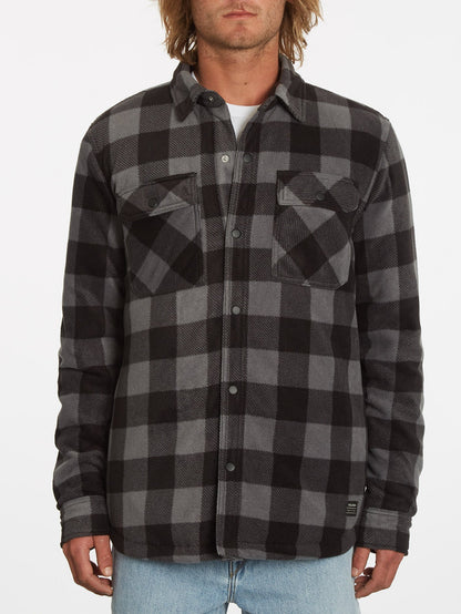 Bowered Fleece Overshirt - PEWTER