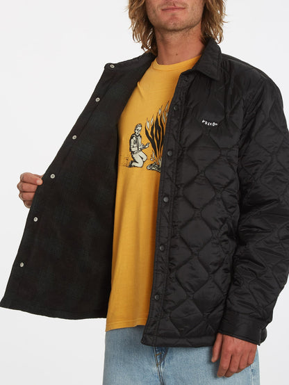 Bowered Plus Fleece-Überhemd – SCHWARZ