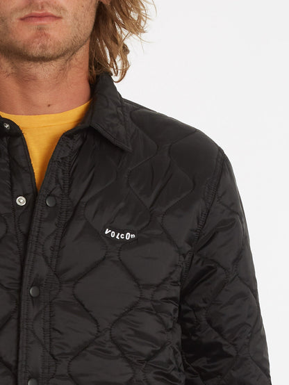 Bowered Plus Fleece-Überhemd – SCHWARZ