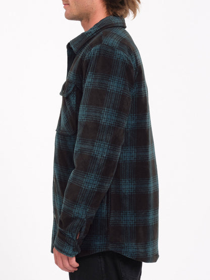 Bowered Fleece Overshirt - EVERGREEN