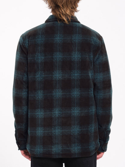 Bowered Fleece Overshirt - EVERGREEN