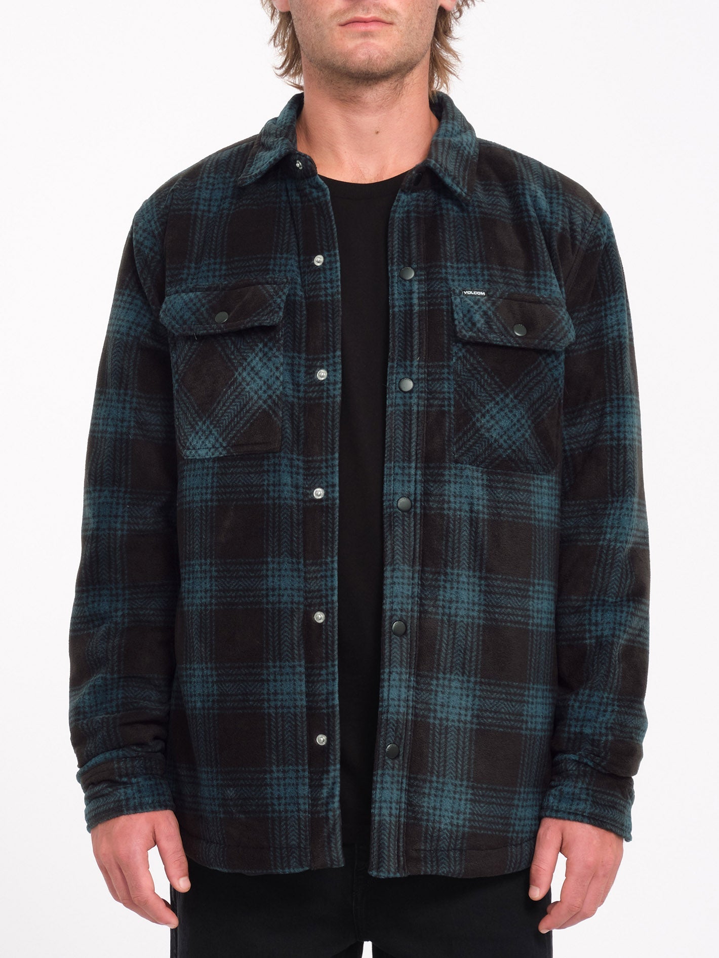 Bowered Fleece Overshirt - EVERGREEN