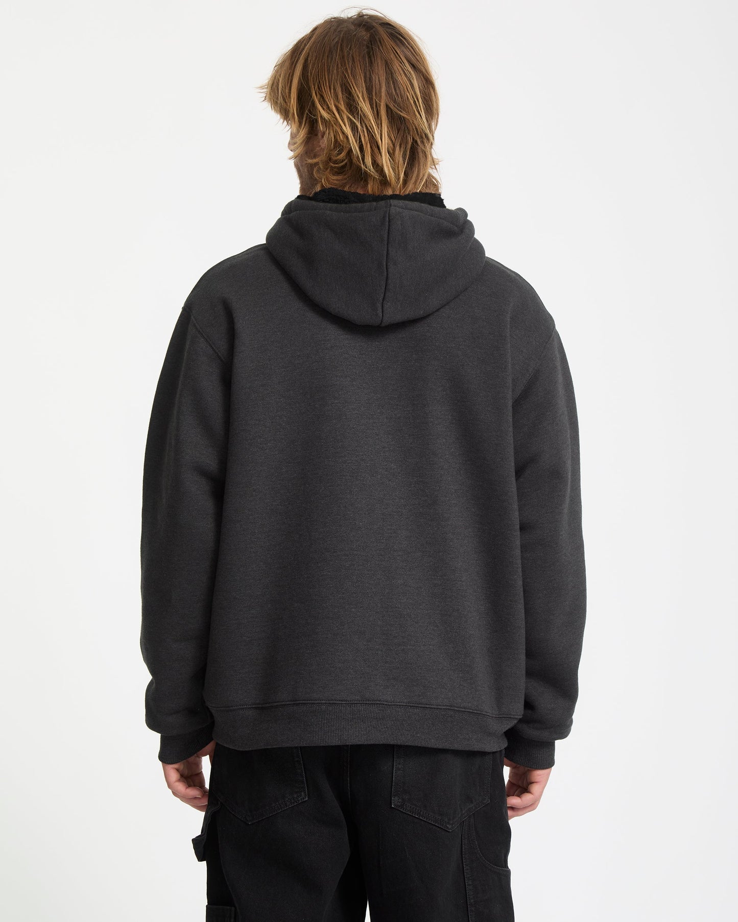 Sweat À Capuche Zippé Single Stone - Heather Black