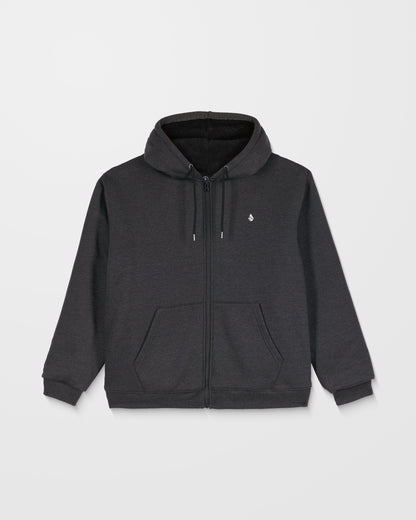 Sweat À Capuche Zippé Single Stone - Heather Black